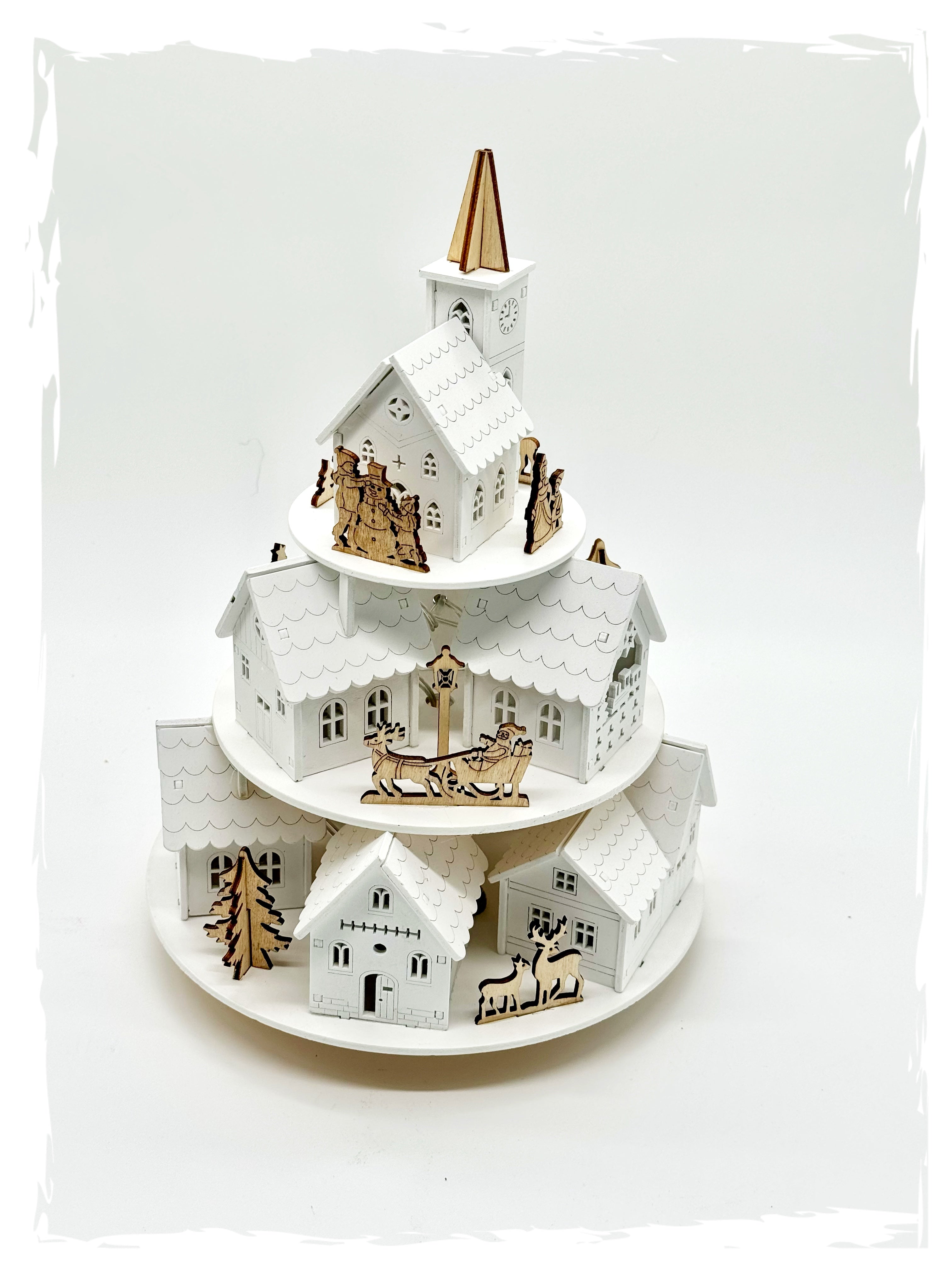 Weihnachtspyramide „Dorf“