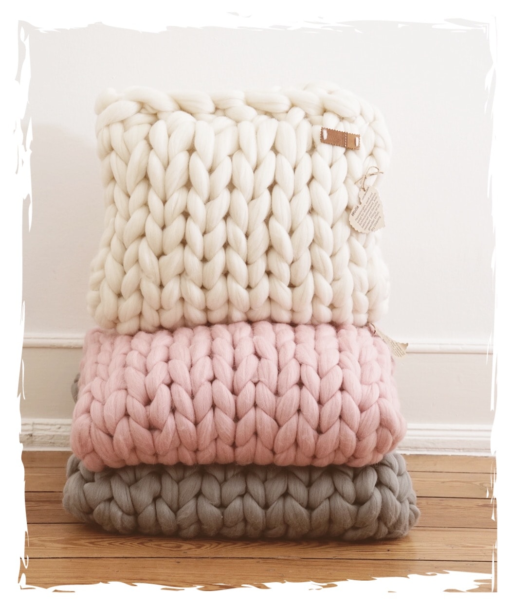 Grobstrick Sofa Kissen – Wollà
