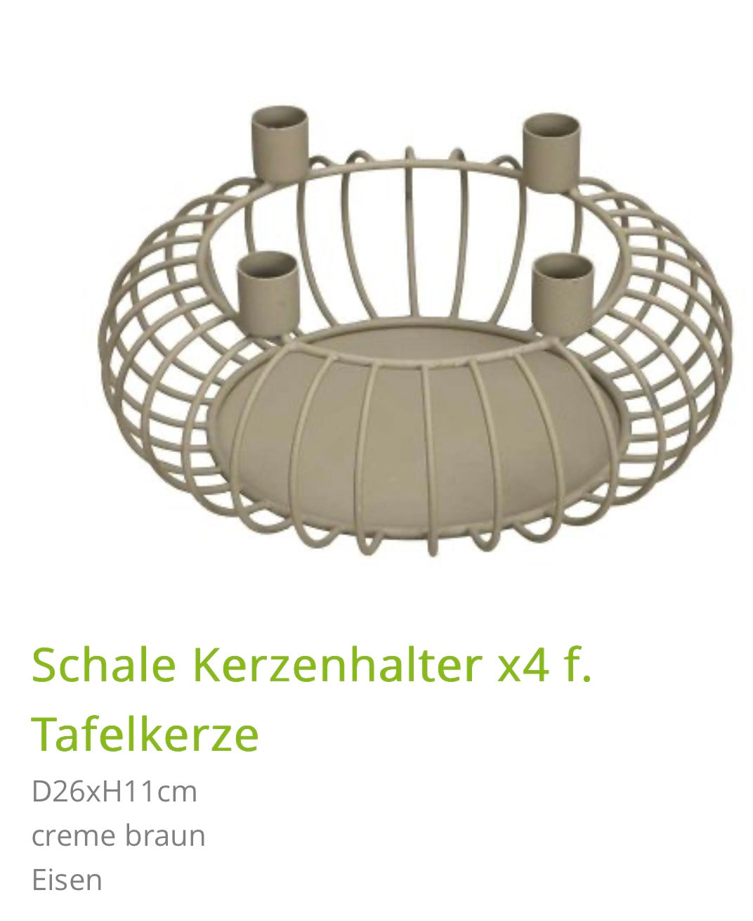 Kerzenhalter Korb Stabkerzen