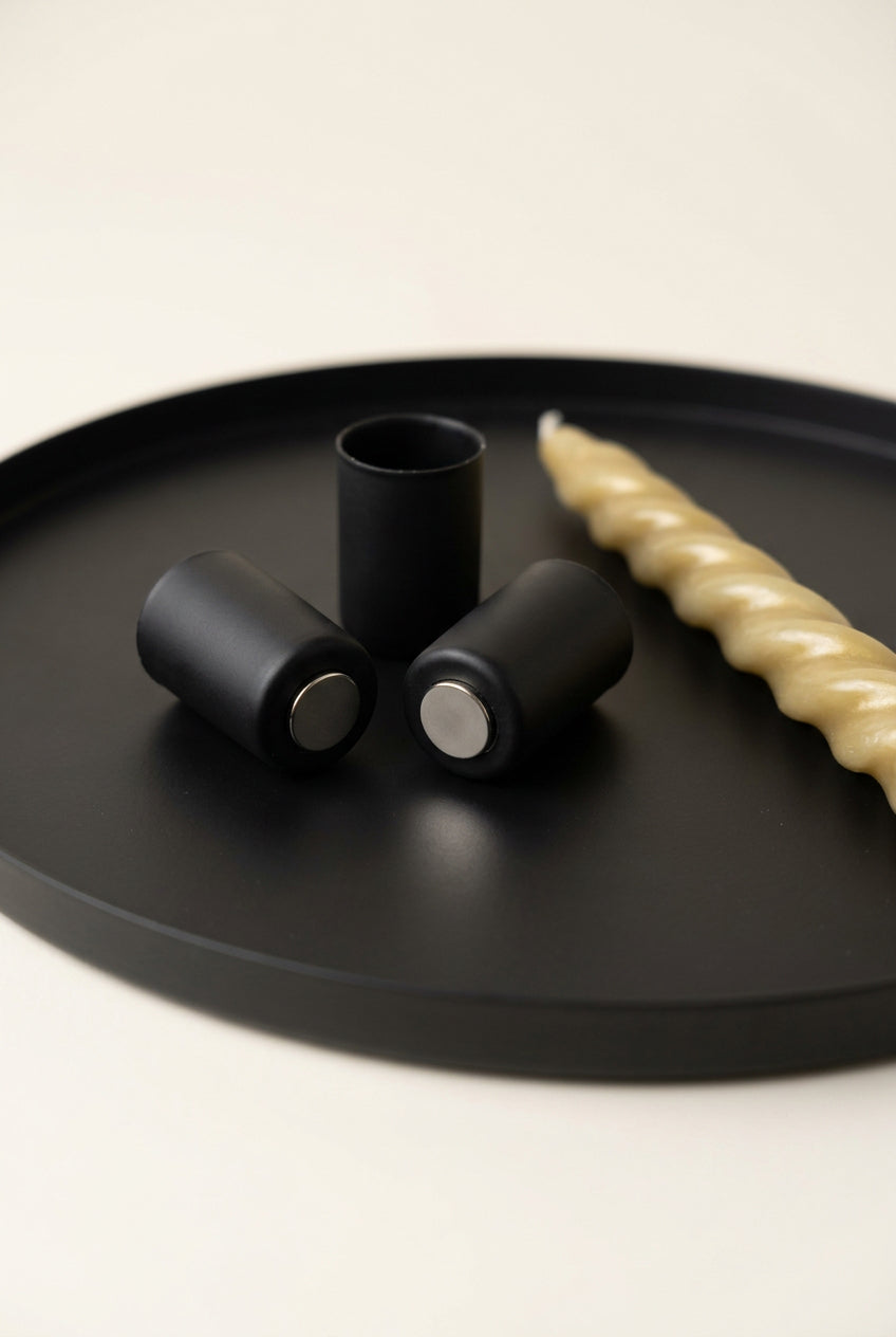 Kerzenteller mit magnetischen Haltern