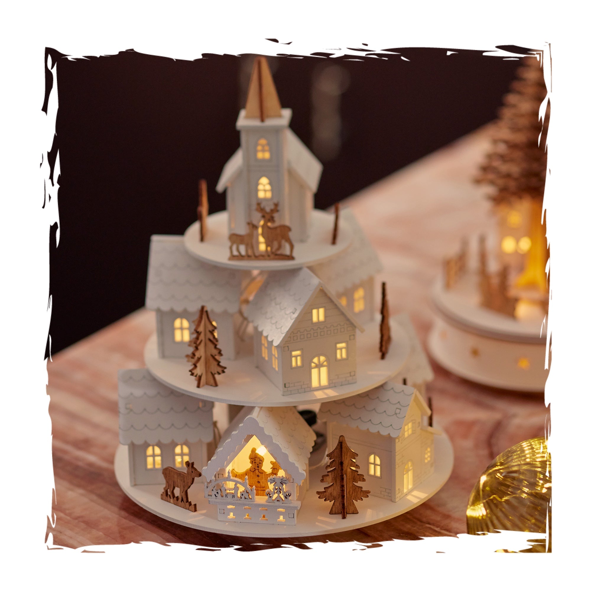 Weihnachtspyramide „Dorf“