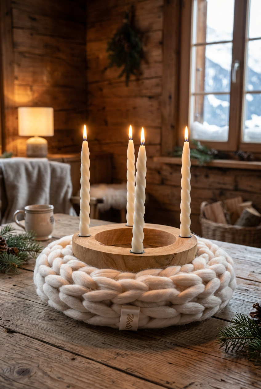 Kerzenhalter Holzring