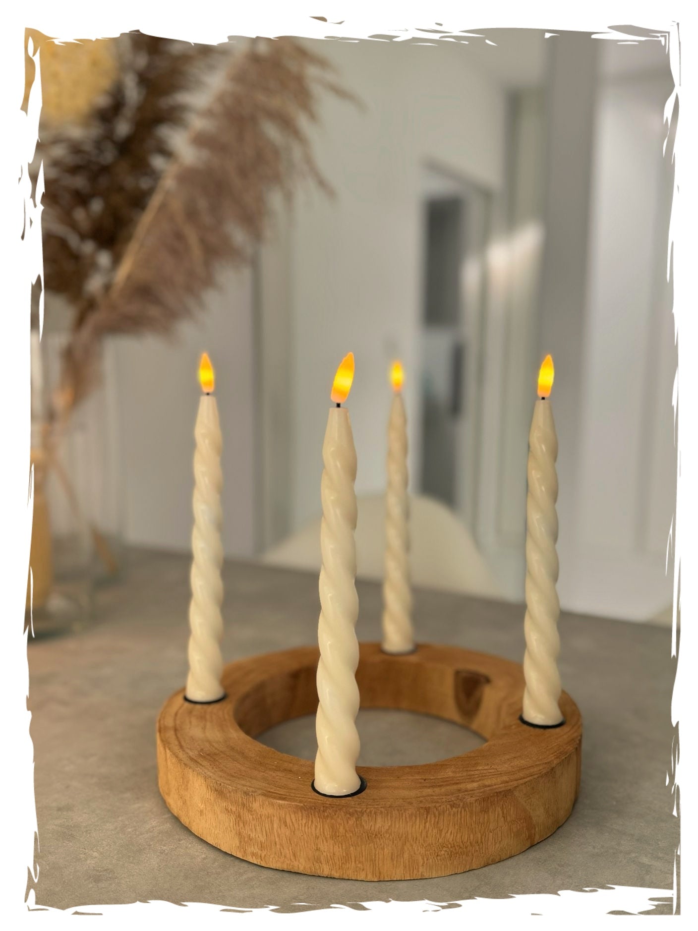 Kerzenhalter Holzring