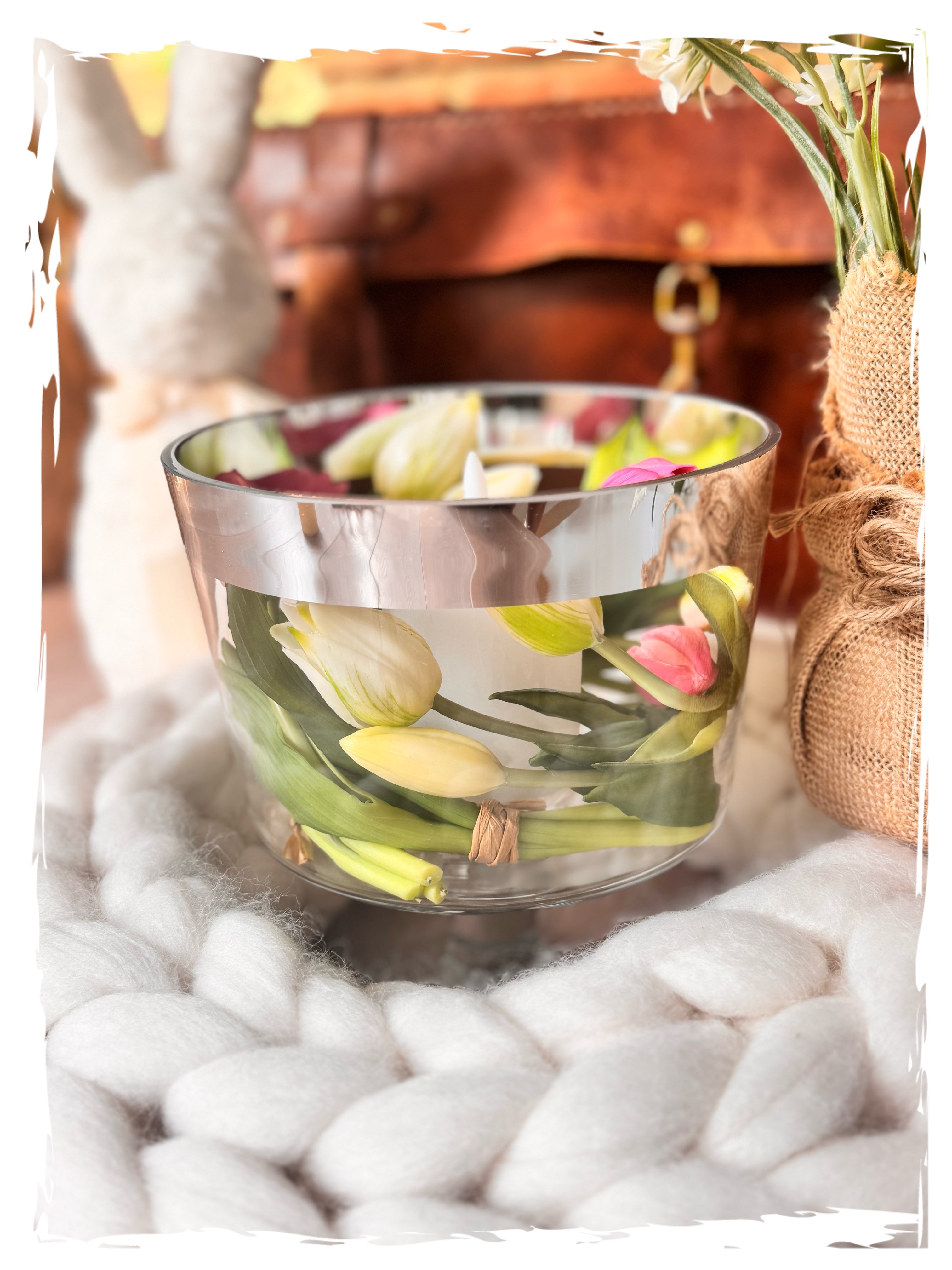 EDEL Glas mit Silberrand