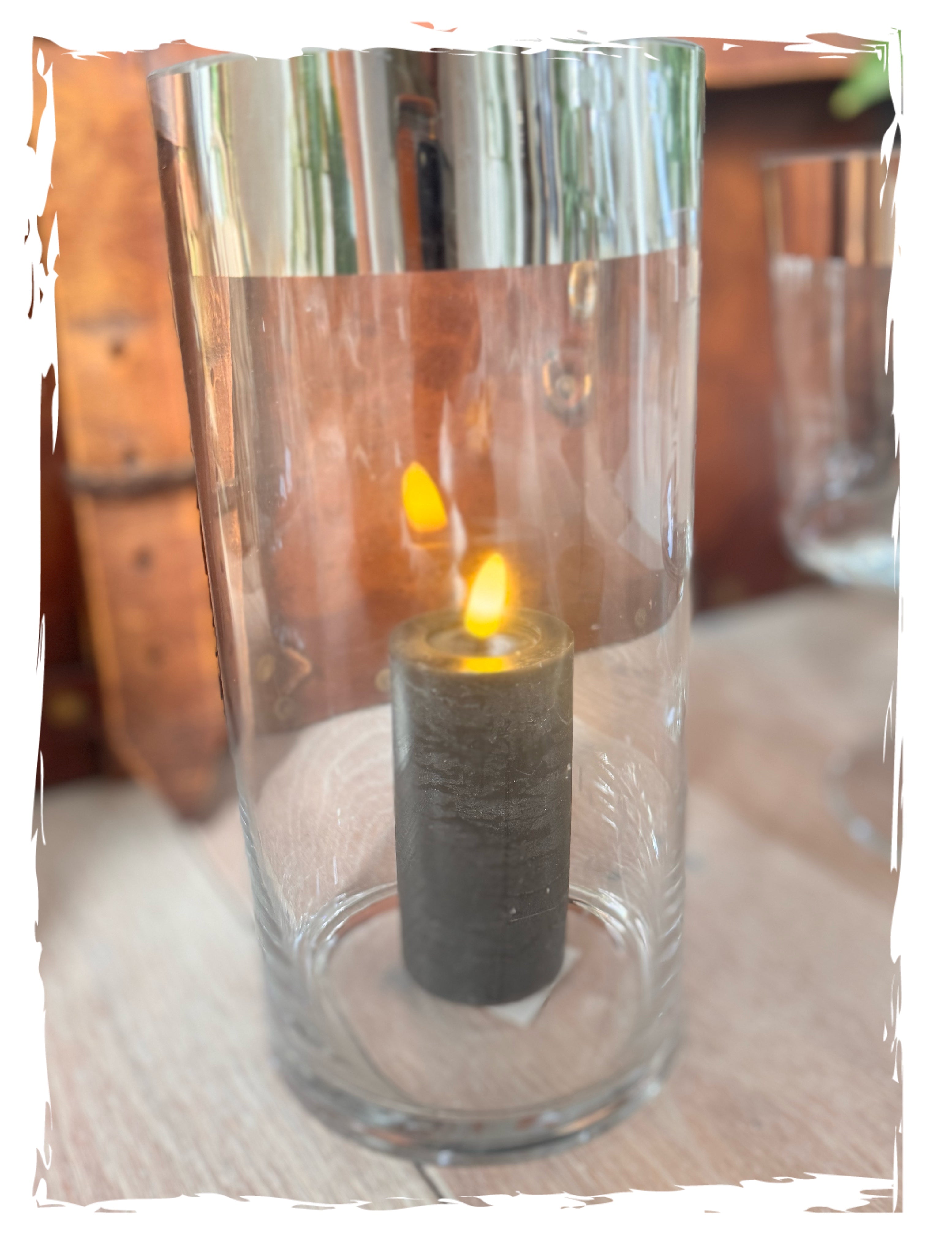 LED Kerze in Rustikal ( 4 Größen ) ( 3 Farben )