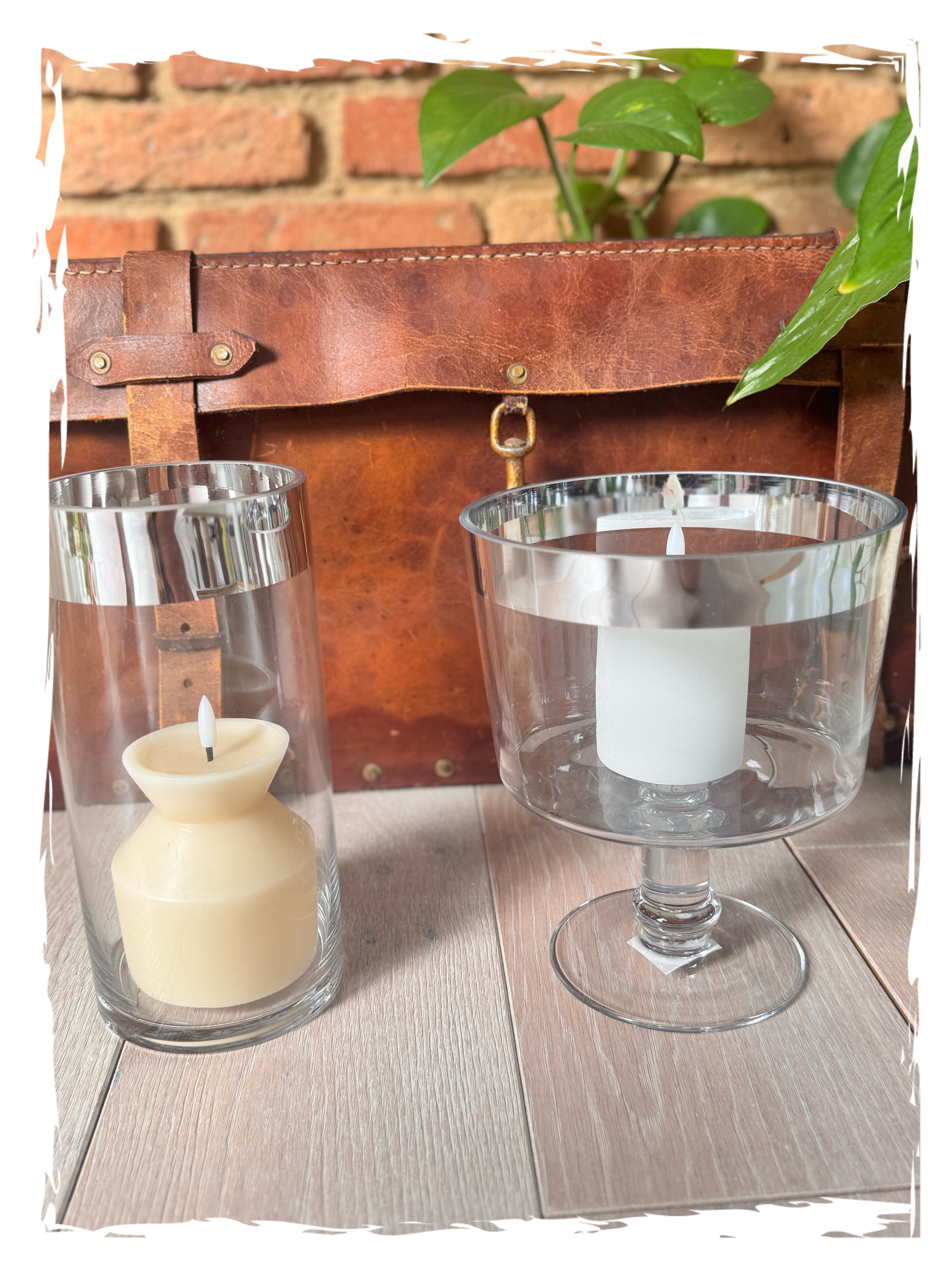 EDEL Glas mit Silberrand