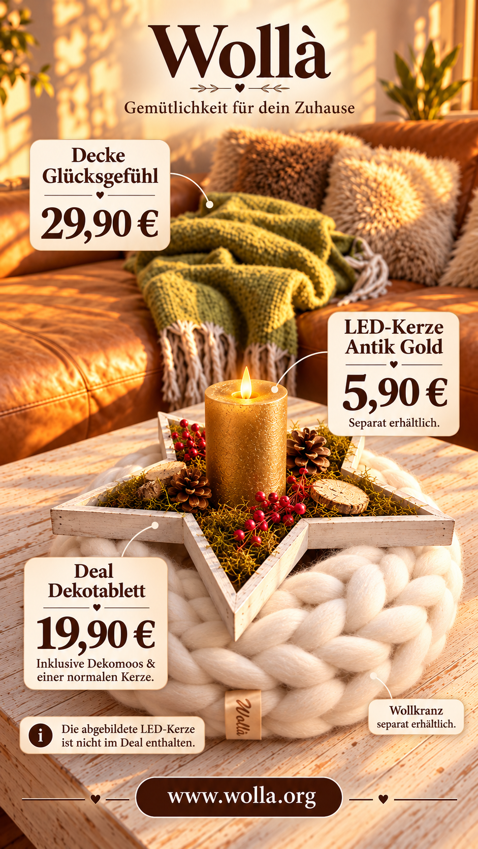 LED Kerze mit Timer